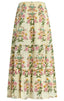 Floral print skirt on a white background