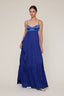 ELEGANT SILKY SLEEVELESS BRA TOP MAXI DRESS