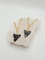 18k Gold Filled Paperclip Chain Shark Tooth Necklace