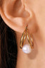 18K Gold Plated Waterproof Stainless Steel Hoop Earrings - 7193