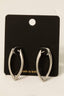 Pointed Oval Hinge Hoop Earrings