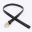 Faux Leather Metal Shell Buckle Belt