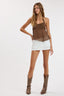 White micro mini skort