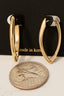Pointed Oval Hinge Hoop Earrings