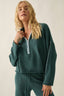 Textured Knit Half-Zip Mock-Neck Sweater