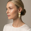 Gold Graduated Disc Statement Earrings