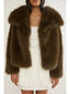 Shawl Faux Fur Coat