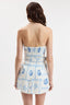 BLUE TILE SHELL WAIST BELT FIT-IN MINI DRESS