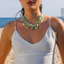 Chunky Green Beaded Necklace
