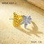 Ocean Starfish Shell Stainless Steel Ring_CWMM12421