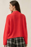 Textured Knit Half-Zip Mock-Neck Sweater