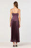 Satin Pleated Drop Waist Maxi