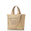 Beige tote bag with a strap and 'Aloha' label on a white background