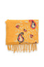 Embroidered Paisley Fringe Scarf