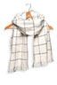 Snowy Grid Check Scarf