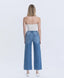 High Rise Side Panel Wide Leg Jeans