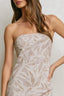 Printed neutral maxi dress