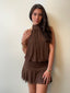 Toffee Twist Mini Dress