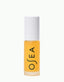 Yellow skincare bottle with white cap on a white background