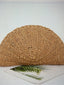 Faux Straw Half Moon Round Starfish Clutch