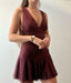 Crimson Flirt Mini Dress
