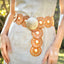 Oval Leather Disc Link Belt