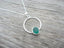 Sea Stamped Circle Pendant Necklace