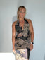 Tropical Leaf Halter Dress