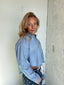 Cropped Boxy Denim Button-Down Shirt