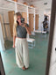Linen Curved Hem Pants