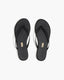 Black flip-flops with 'Keds' branding on a white background