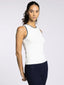 White Contrast Stitch Tank Top