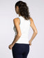 White Contrast Stitch Tank Top