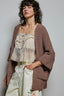 brown cardigan