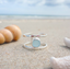 SS Geometric Sea Glass Ring