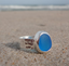 SS Hammered Think Band Ring
