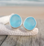 SS Sea Glass Sterling Stud Earrings
