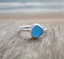 SS Minimalist Sea Glass Ring