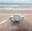 SS Minimalist Sea Glass Ring