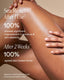 Advertisement for Sea Results skincare product showing a person's leg with text about skin improvement after use.