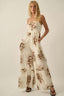 Floral Ivory jumpsuit with neutral floral designs