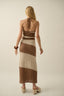 Taupe Knit Midi Skirt