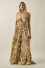 Paisley printed bandeau style jumpsuit