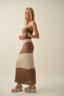 Taupe Knit Midi SKirt