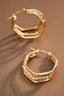 18K Gold Plated Waterproof Stainless Steel Hoop Earrings - 7102