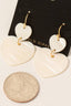 Gold Dipped Sea Shell Hearts Dangle Earrings