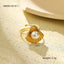 Ocean Starfish Shell Stainless Steel Ring_CWMM12421