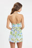 BREEZY TROPICAL WAIST TIE POINT TUBE MINI DRESS