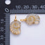 18K Gold Filled Nautilus Sea Shell Drop Pendant