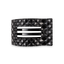 Flat Rectangle Hair Clip | Medium | Jet Black Quilted